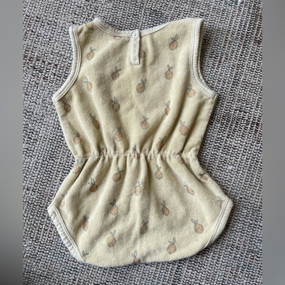 Rylee & Cru Lemon Terrycloth Romper (size 3-6M) - Picture 2 of 3